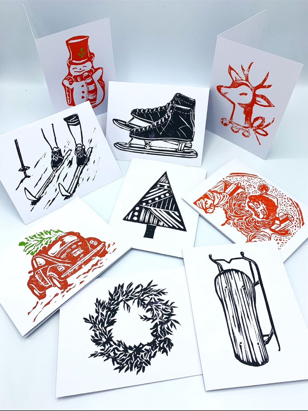Sapphorica Creations- Holiday Red and Black 9 Art Card Collection